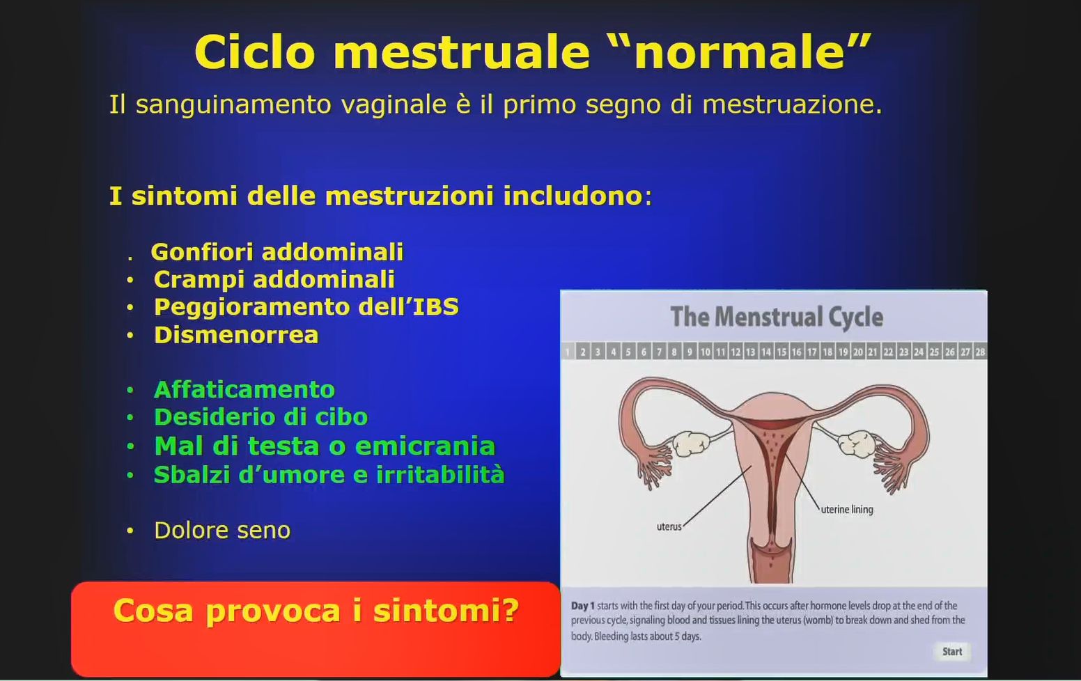 Mestruazione, infiammazione e comorbilità, dopo i 40 anni